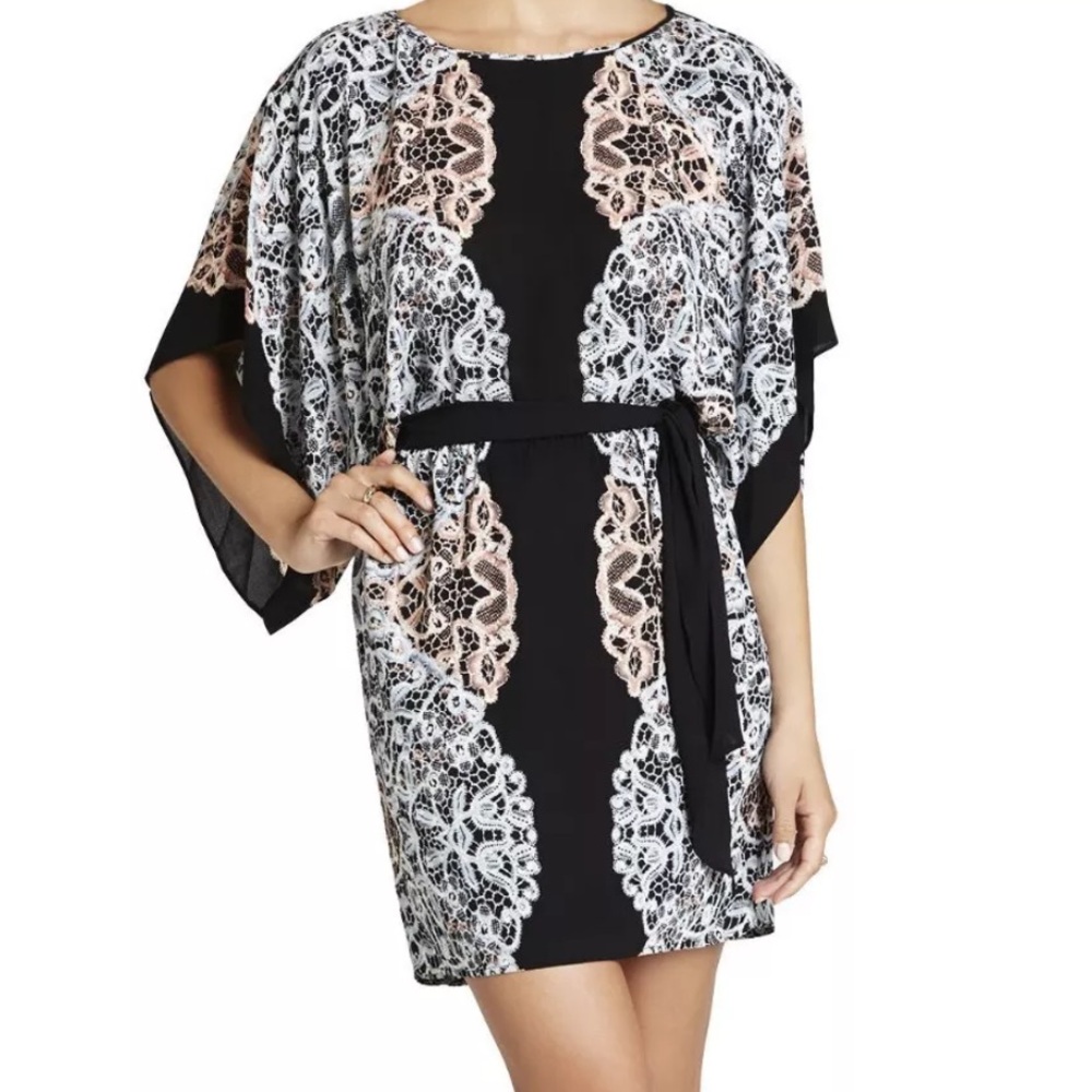 BCBGMaxAzria Black and White Sheath Mini Dress